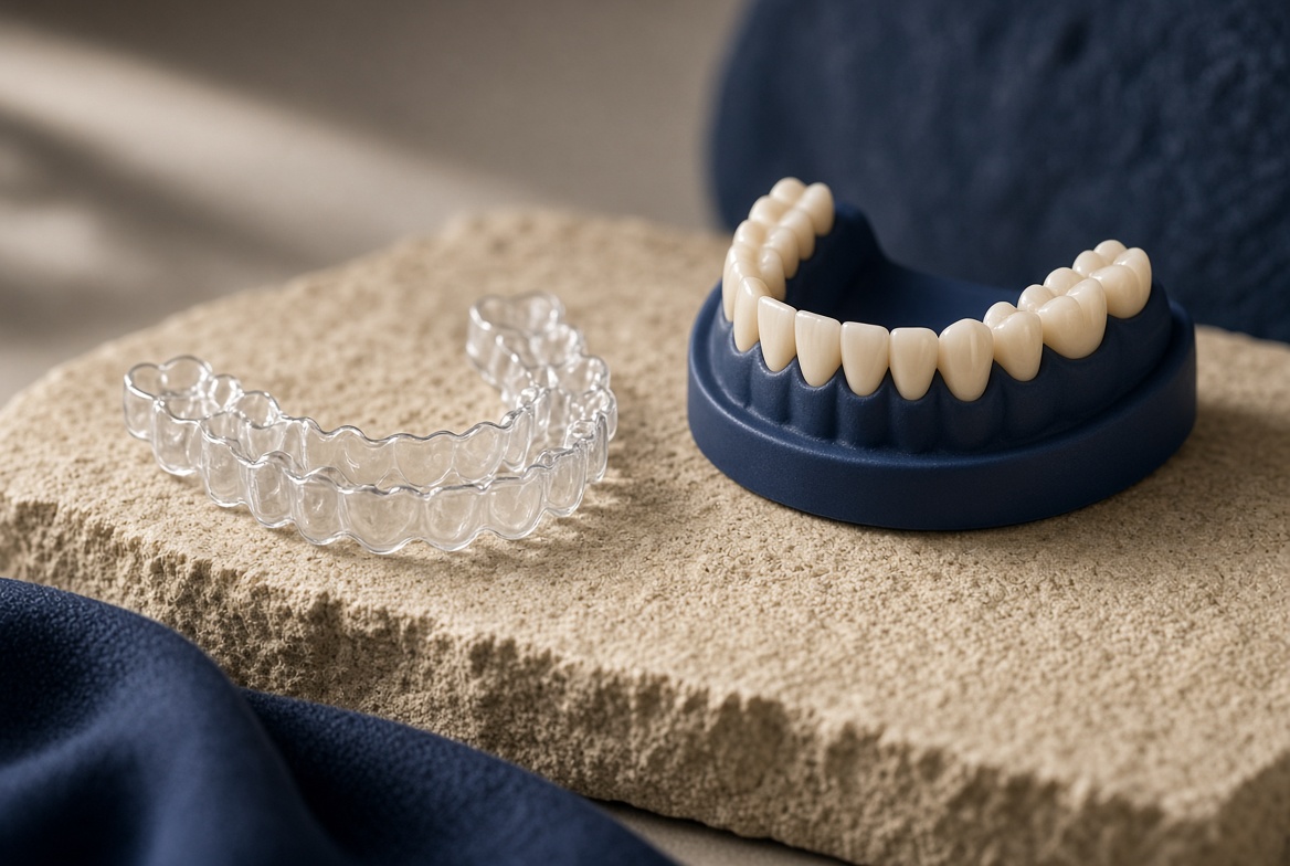 Clear aligner used with adult expansion